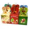 Decorações de Natal 3D Tratar Caixas de Envoltório de Presente para Feriado Presentes de Natal Goodie Papel Favor Suprimentos Doces Papelão Cookie Wrap Amqvd