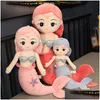 Kunst en ambachten kawaii cartoon zeester mermaid plush kussen nt schattige zachte prinses speelgoedmeisje kind lee companion poppen cadeau 57 inch dr dhalb