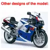 Body Kit för Suzuki Srad GSXR 750 600 CC GSXR600 GSXR750 1996-2000 168NO.7 GSX-R750 GSXR-600 1996 1997 1998 1999 2000 600cc 750cc 96 97 98 99 00 Moto Fairing White Blue