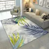 Carpets Modern Abstract Carpet Livingroom Simple Leaf Pattern Sofa Coffee Table Pad Area Rug Cute Bedroom Bedside Blanket Cloakroom Mat