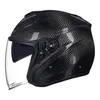 オートバイヘルメット3Kブラックカーボンファイバーオープンフェイスレーシングヘルメット耐摩耗性通気性保護アンチフォールモトクロス機器