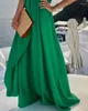 カジュアルドレス女性の2023年の夏のファッションセクシーなワンショルダーマントスリーブラックマキシウェディングゲストAラインドレス
