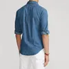 Hommes chemises décontractées taille européenne Couples robe printemps haute qualité couleur cheval coton hommes à manches longues Camisa femmes Denim haut