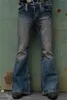 Herrenhose Vintage Big Flared Jeans Male Youth Four Seasons Casual Deep Blue Denim 2023 Fashion High Waist Hose Streetwear 230403