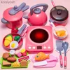 Cuisines Jouer à la nourriture Enfants Cuisine Jouet Ensemble Simulation Induction Cuisson Batterie de Cuisine Modèle Filles Coupe Fruits Simulation Jouets de Développement Faire Semblant PlayL231104