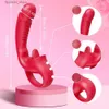 Andere Massageartikel Klitoris lecken Dildo Vibrator 2 in 1 Frauen Nippel Klitoris Stimulator G-Punkt Vagina Massage Erwachsene Sexspielzeug für weibliches Paar Q231104