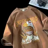 Magliette da uomo T-shirt grafica girocollo a maniche corte uomo e donna estate street fashion americano sciolto hip hop top casual harajuku y2k 230403