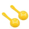 Spoons 2pcs Semicircular Rice Spoon Porridge Sushi (Yellow) Serving