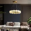 Hängslampor postmodern vardagsrum full koppar ljus lyx kreativ personlighet sovrum mat duplex byggnad marmor ledande lampor