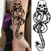 5 PC Tijdelijke tatoeages Magic Death Eaters Dark Mark Mamba Snake Tijdelijke tatoeages voor vrouwen volwassen mannen Serpent Fake Tattoo Realistische Tatoo Decal Z0403