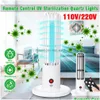 Ultraviolet Disinfection Lamp Uvcaddozone Sterilizing Uv Germicidal Night Light Timing Control - Black And White Drop Delivery Home Dhwba