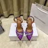 Сандалии Amina Muaddi, роскошные дизайнерские модельные туфли с бантом, украшением из кристаллов и бриллиантов, прозрачные каблуки из ПВХ с чашкой вина, очень высокие 10 см, 7 см