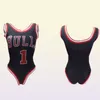 Bulls Sports Bikini Mayolar Slogan Kırmızı Mayo Kadın Mayo Takım elbise 2 Renk 220134514677722041