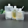 Refillable Flip Cap Packaging Bag Stand Up Squeeze Pouches Travel Fluid Makeup Packing Bag