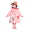 Raincoats Rain and Shine Dual Use Girl Children's Raincoat Kindergarten Student Baby