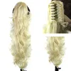 Хвостики Синтетический когтя Клип Клип Хвост роскошь для плетения 75 см 30 дюймов высокотемпературных волос волокна длинные вьющиеся наращивания волос для женщин 230403