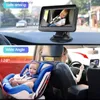 Monitores para bebês 1080P Espelho para carro de bebê Câmera para carro de bebê Visão noturna Câmeras de segurança para assento de carro Espelhos monitorados com ampla visão cristalina Q231104