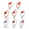 S3838 joyería de moda anillos lindos de frutas para mujeres uva manzana dulce chica dedo índice nudillo anillo