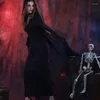 Kostium motywu Halloweenowa Zła czarownica sukienka z rękawiczkami kapeluszowymi Kobiet MESH ELASTY Wampir Cosplay Cosplay