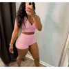 Womens Designer Clothing Casual Tracksuits Two Piece Outfits Solid Color Thread Bubble Jacquard Vest Shorts Set
