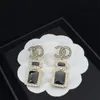 Luxury 925 Silver Designer Earrings Women's Fashion Brand Earrings Diamond Heart Drop Oil Hoop örhängen 18K Guldsmycken gåva