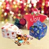 Décorations de Noël Kraft Goody Coffrets cadeaux 24 Papier de fête de Noël Traiter des bonbons avec un arc pour la livraison directe de faveur Amodq