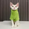 Kattdräkter Sphynx kläder hårlös tröja husdjur jumper vintermode förtjockande varma bekväma kläder för katter outfit