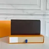 Sarah Wallet, hochwertige, lange Brieftaschen mit Umschlagklappe und Box, Designer-Schlüssel-Münzhalter, Geldbörse, Mini-Pochette-Clutch-Geldbörsen aus Leder