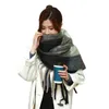 Scarves 2022 Colorful Candy the Same Style of Autumn and Winter Imitation Cashmere Scarf for Women's Rainbow Thick Whisker Plaid Tassel Shawl96BQ