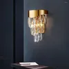 Wall Lamps Luxury Living Room Crystal Lights Gold Sconce AC110V 220V Lustre Cristal Bedside Lamp