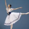 مرحلة ارتداء الكلاسيكية قصيرة الأكمام نفخة GISELLE زي البالغين النساء Long Leotard Dress Profession