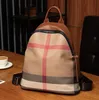 Borsa a tracolla da donna elegante borsa alla moda scozzese street popolare colore abbinato Oxford zaino per il tempo libero zaini per studenti in pelle leggeri e confortevoli 686 #