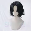 Herrens svarta syntetiska X Hunter Captain Chrollo Lucilfer Short Cosplay Costume Wigs Halloween Party Play Role