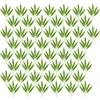 Flores decorativas 50 pcs simulados ramificações de bambu folhas artificiais de plástico verde decoração ao ar livre arbustos de coroa falsa