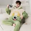 Erkekler 2023 Erkekler Kış Pijamaları Setler Mercan Polar Pocama Pijama Sıcak Homewear Pijama Hombre Nightwear Suits Büyük Boy Nightgown