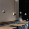 Pendelleuchten Industrielle Lampe Cafe Bar Ball Kücheninsel LOFT Mond Beton Dekoration Esszimmer Innenhaus Licht