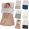 Sleeping Bags PUDCOCO born Baby Pushchair Stroller Hooded Swaddle Knit Wrap Swaddling Blanket Warm Pram Cosy Toes Car Seat Bag 230404