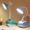 Tischlampen Nachttischlampe Kind Student Handyständer Augenschutz Wal Design Multifunktionsbeleuchtung Kleines Nachtgeschenk