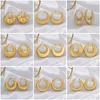 Boucles d'oreilles créoles en acier inoxydable 316L, forme irrégulière en C pour femmes, plaqué or, bijoux de noël exagérés, cadeau, vente en gros
