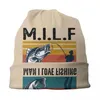 Berets Milf Homem Eu Adoro Pesca Beanie Cap Unisex Inverno Quente Bonnet Femme Tricô Chapéu Ao Ar Livre Skullies Beanies Chapéus Para Homens Mulheres