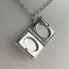 Pendant Necklaces Fashion Book Po Locket Chain Necklace For Man Women Lover Family Gift Jewelry Accessories