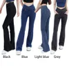 Lu Lu Pantaloni Yoga Lemon Algin Pantaloni da Donna con Fondo a Campana Leggings Svasati a Vita Alta Denim Elasticizzato a 4 Vie Fitness Allenamento Sport Jeans Casual Donna Activewear LL Align gym clot