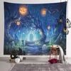 Tapestries 2023 Halloween Decorative Tapestry Ghost Festival Party Background Cloth Hanging Painting Props Large Size