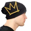 Berets Golden Crown Bonnet Chapéus Cool Outono Inverno Ao Ar Livre Skullies Beanies Homens Mulheres Tricô Térmico Elástico Unisex Cap