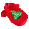 Kattenkostuums Herfst en winter Kerstjurk voor huisdieren Kerstboomversieringen Fleece Comfortabele puppykleding