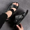 Sandals Summer Cool Shoes Men Solid Color Casual Beach Vacation Male Outdoor Dual-use Slipper Big Size 47 48