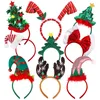 Christmas Decorations Headbands Xmas Headwear Assorted Santa Claus Reindeer Antlers Snowman Hair Band For Party Accessories Costume De Amfty