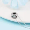 Chains Necklace Link Chain 45CM And Pendant Signature Logo Pave & Beads 925 Sterling Silver Jewelry For Women Men Gift N162