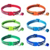 Dog Collars Collar With Bell Adjustable Buckle Neck Strap Colorul Pet Supply Remedy Good Quality