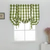 Curtain Cotton Check Roman Kitchen Small Out Curtains 96 Inches Long Thermal For Summer